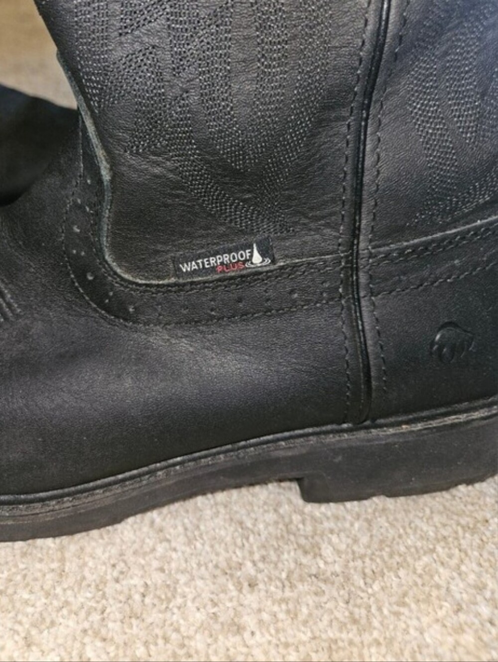 Wolverine Black Men's Western Work Cowboy Boots - Picture 4 of 11